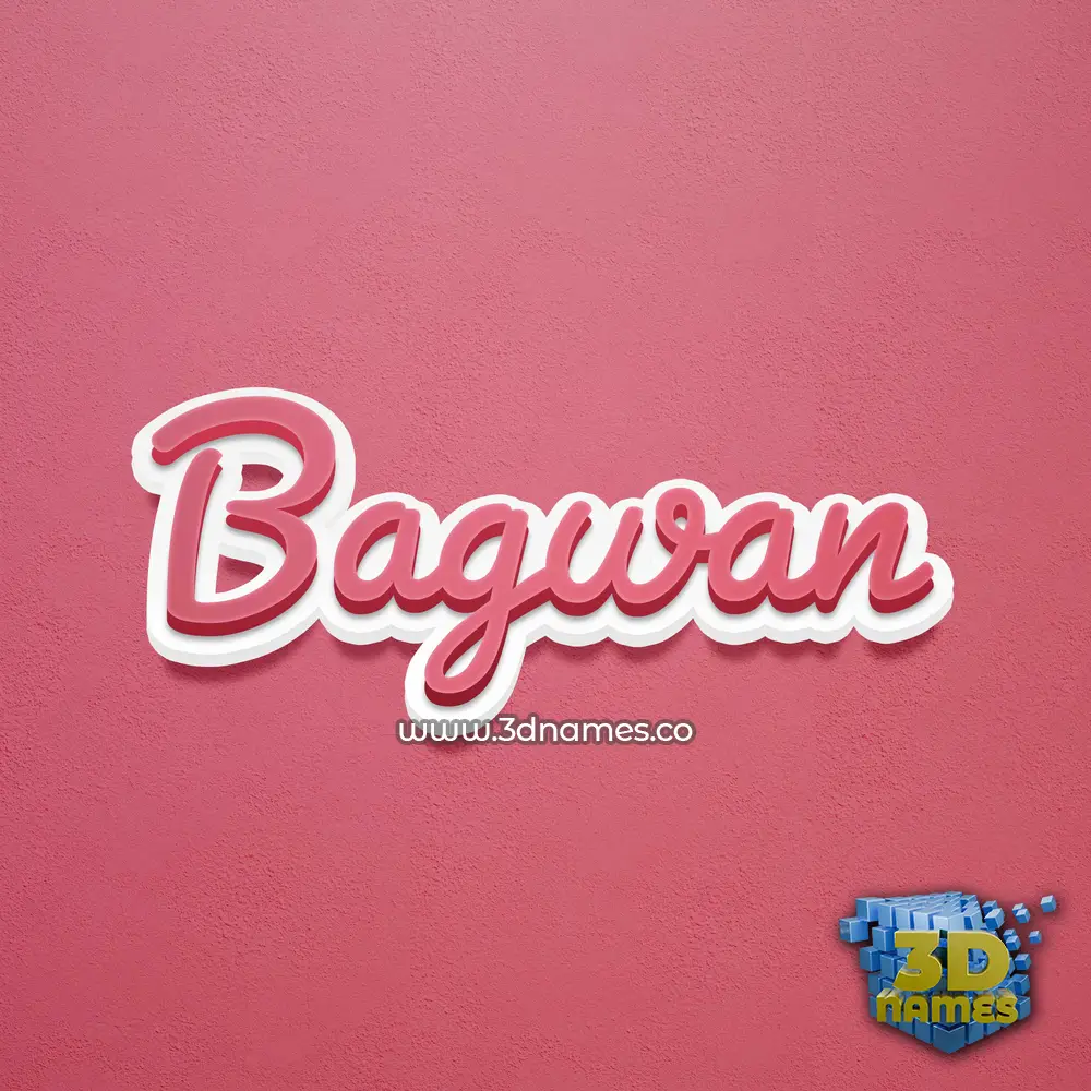 bagwan in Red Scribble style - 3D name wallpaper