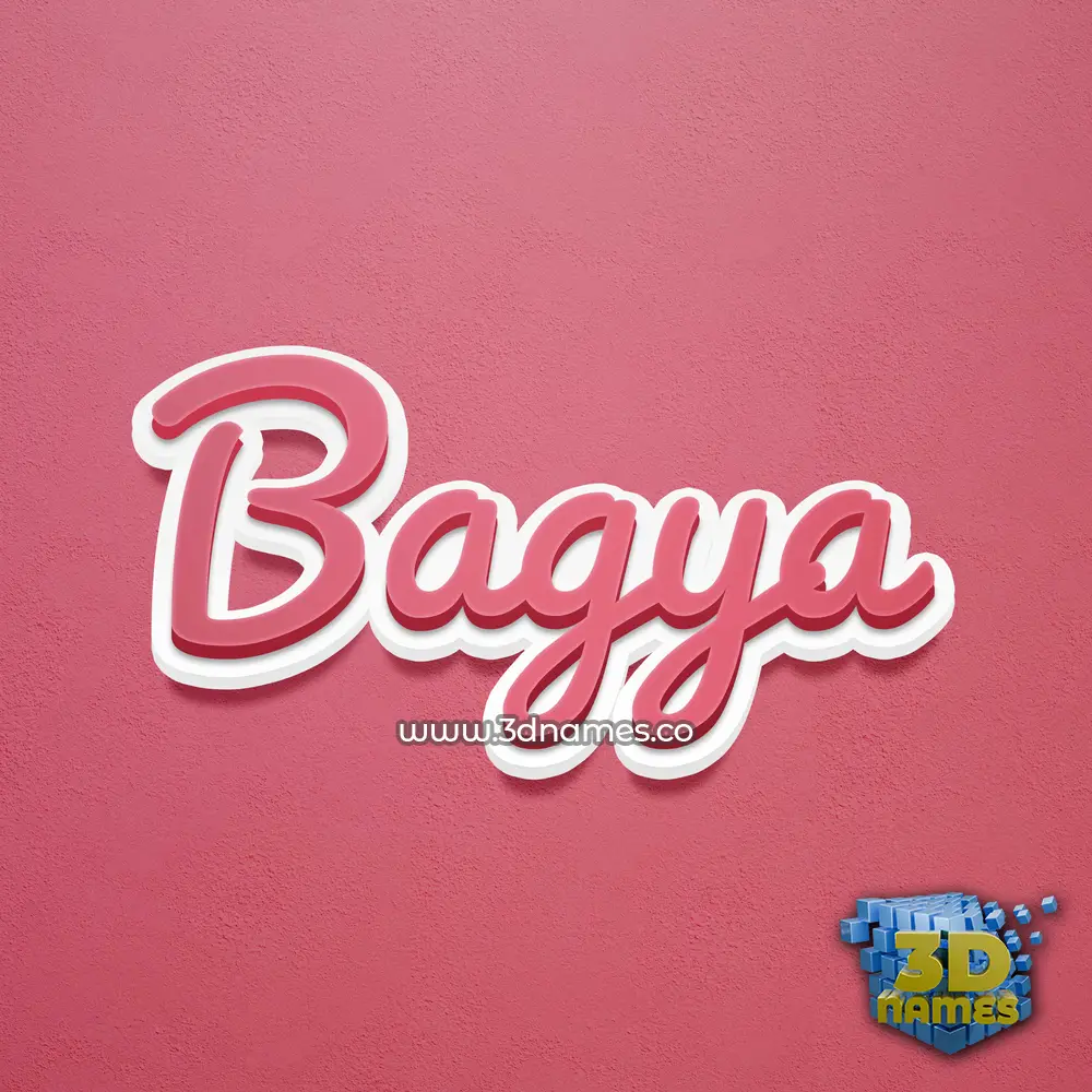bagya in Red Scribble style - 3D name wallpaper
