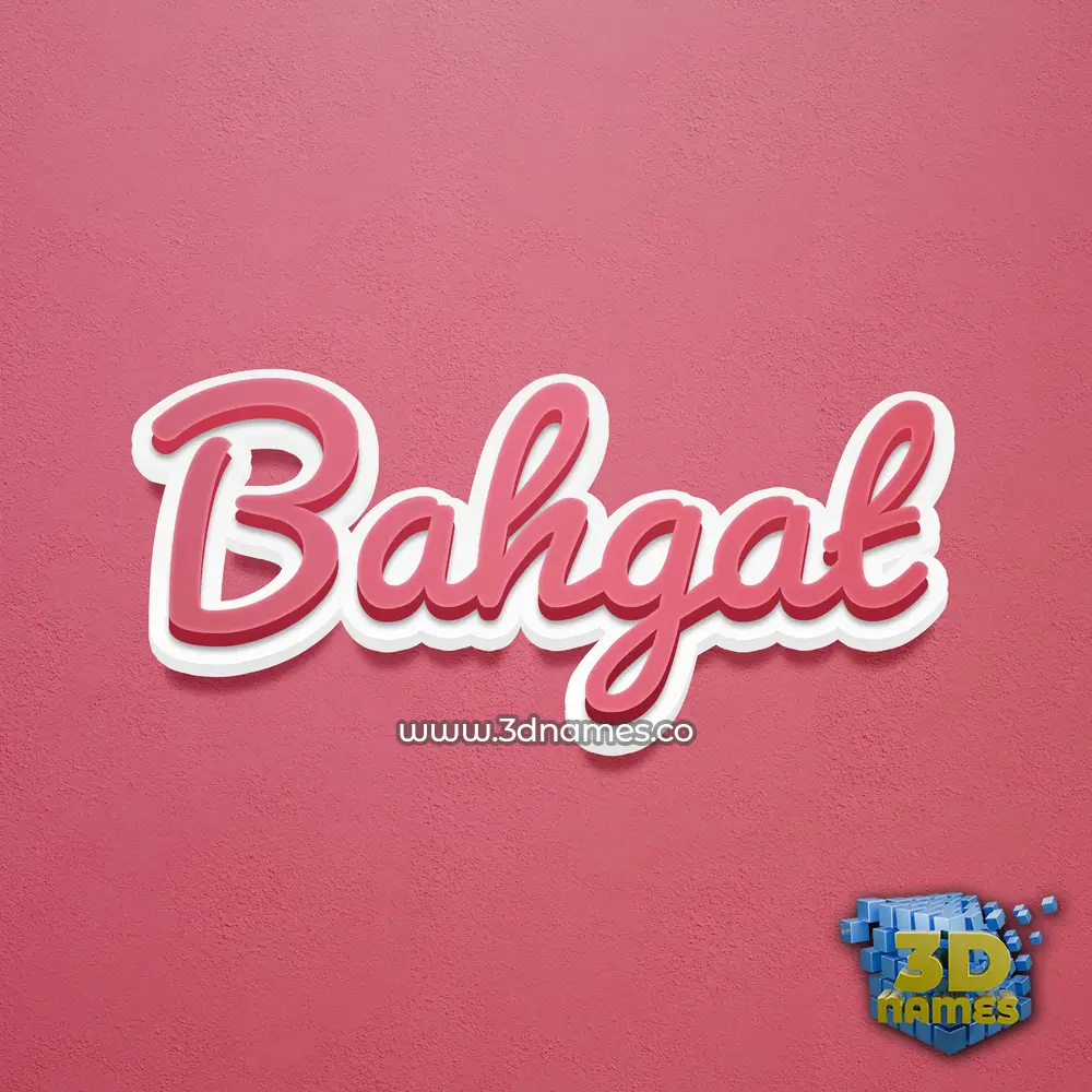 bahgat in Red Scribble style - 3D name wallpaper