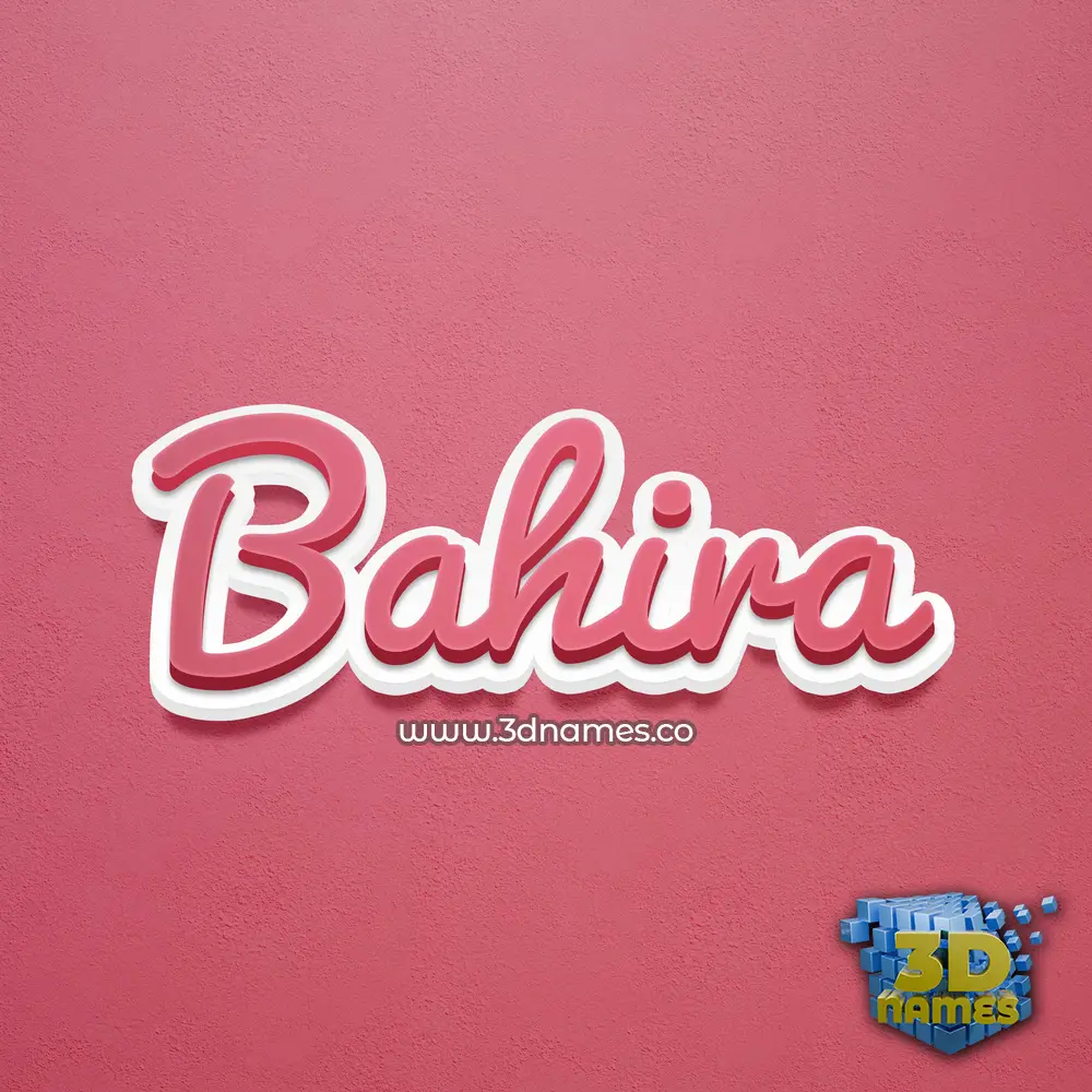 bahira in Red Scribble style - 3D name wallpaper