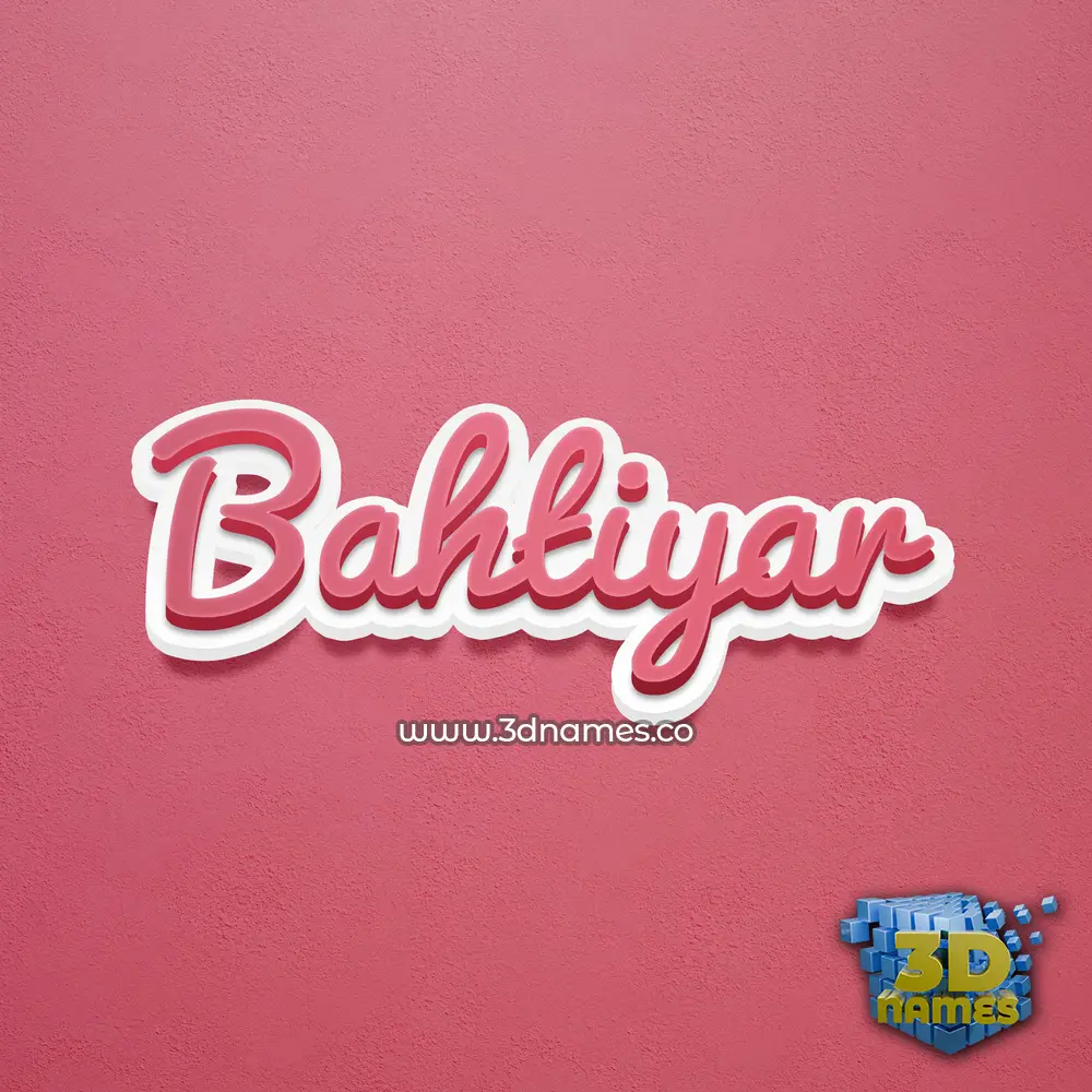 bahtiyar in Red Scribble style - 3D name wallpaper