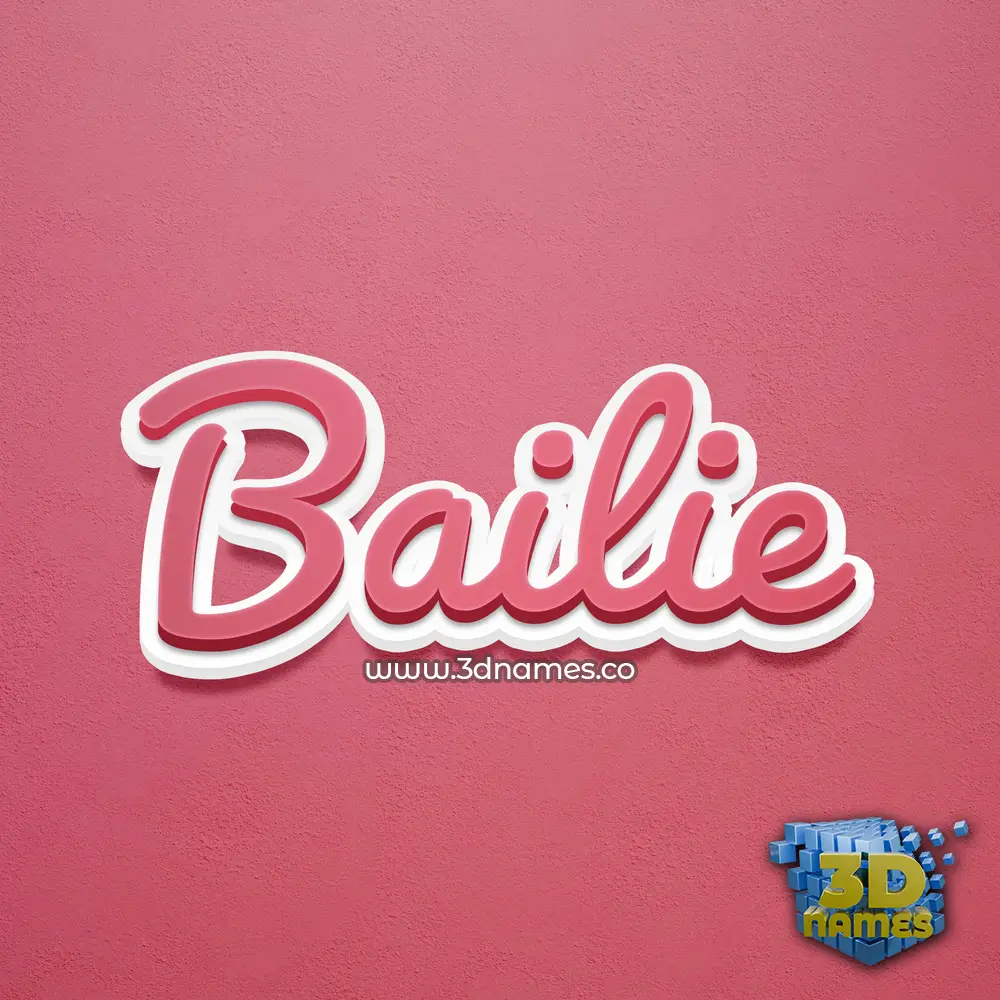 bailie in Red Scribble style - 3D name wallpaper