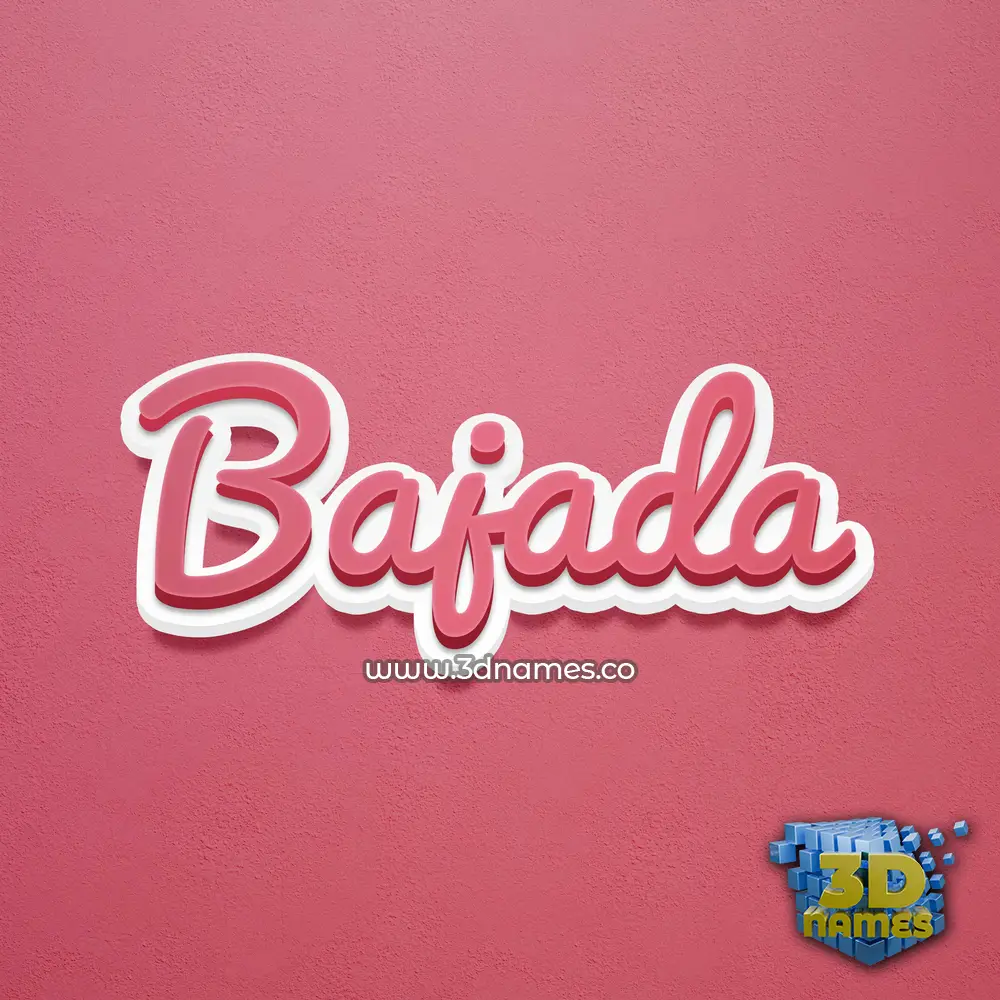bajada in Red Scribble style - 3D name wallpaper