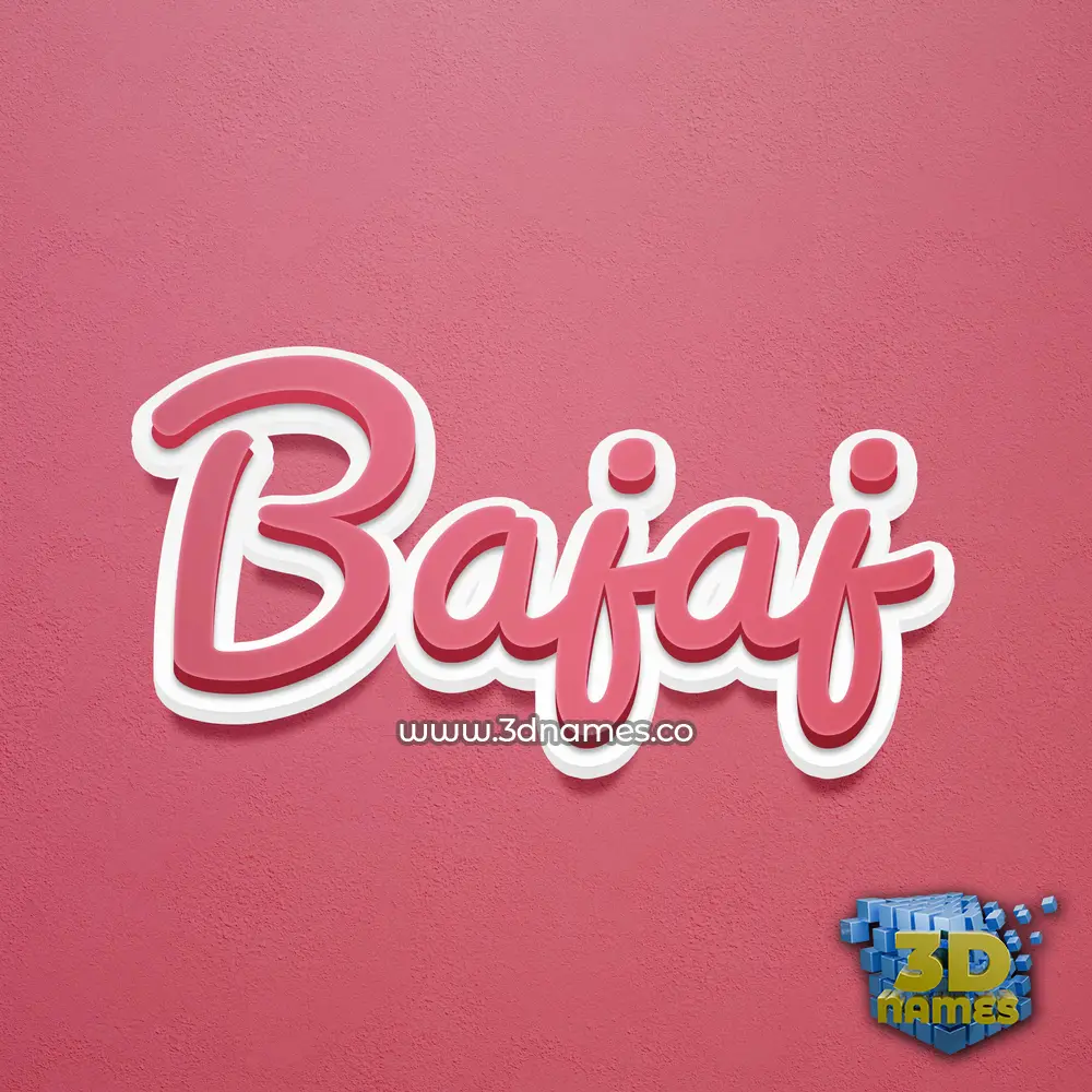 bajaj in Red Scribble style - 3D name wallpaper