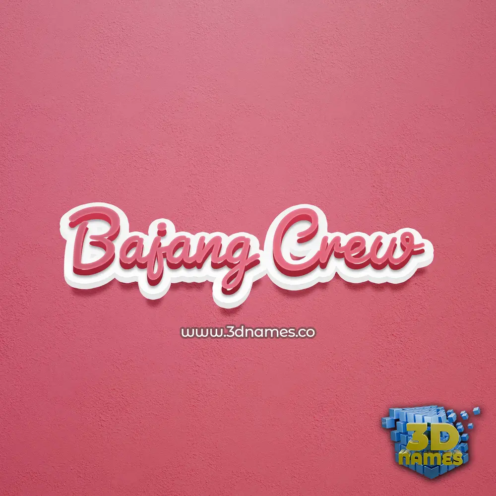 bajang crew in Red Scribble style - 3D name wallpaper