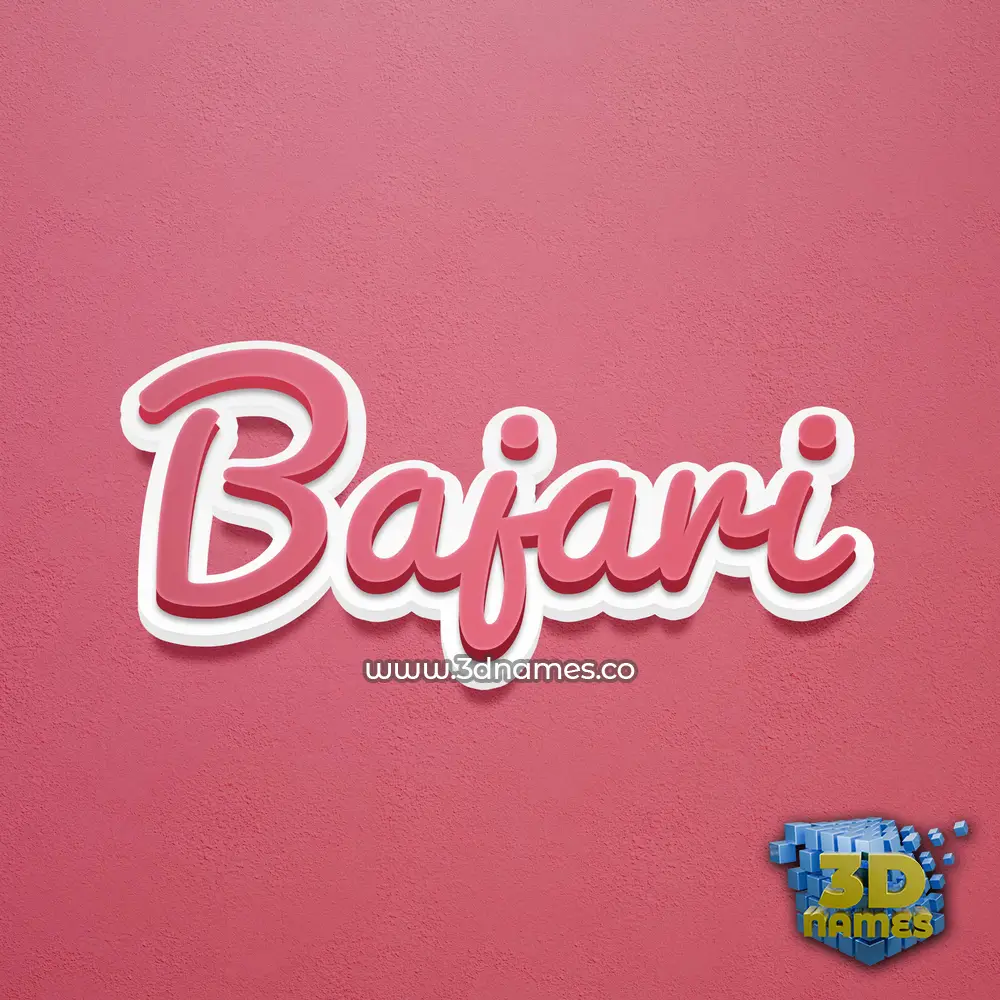 bajari in Red Scribble style - 3D name wallpaper