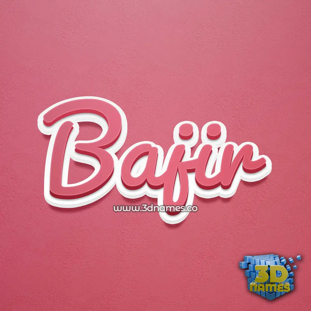 bajir in Red Scribble style - 3D name wallpaper