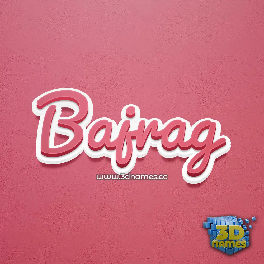 bajrag in Red Scribble style - 3D name wallpaper
