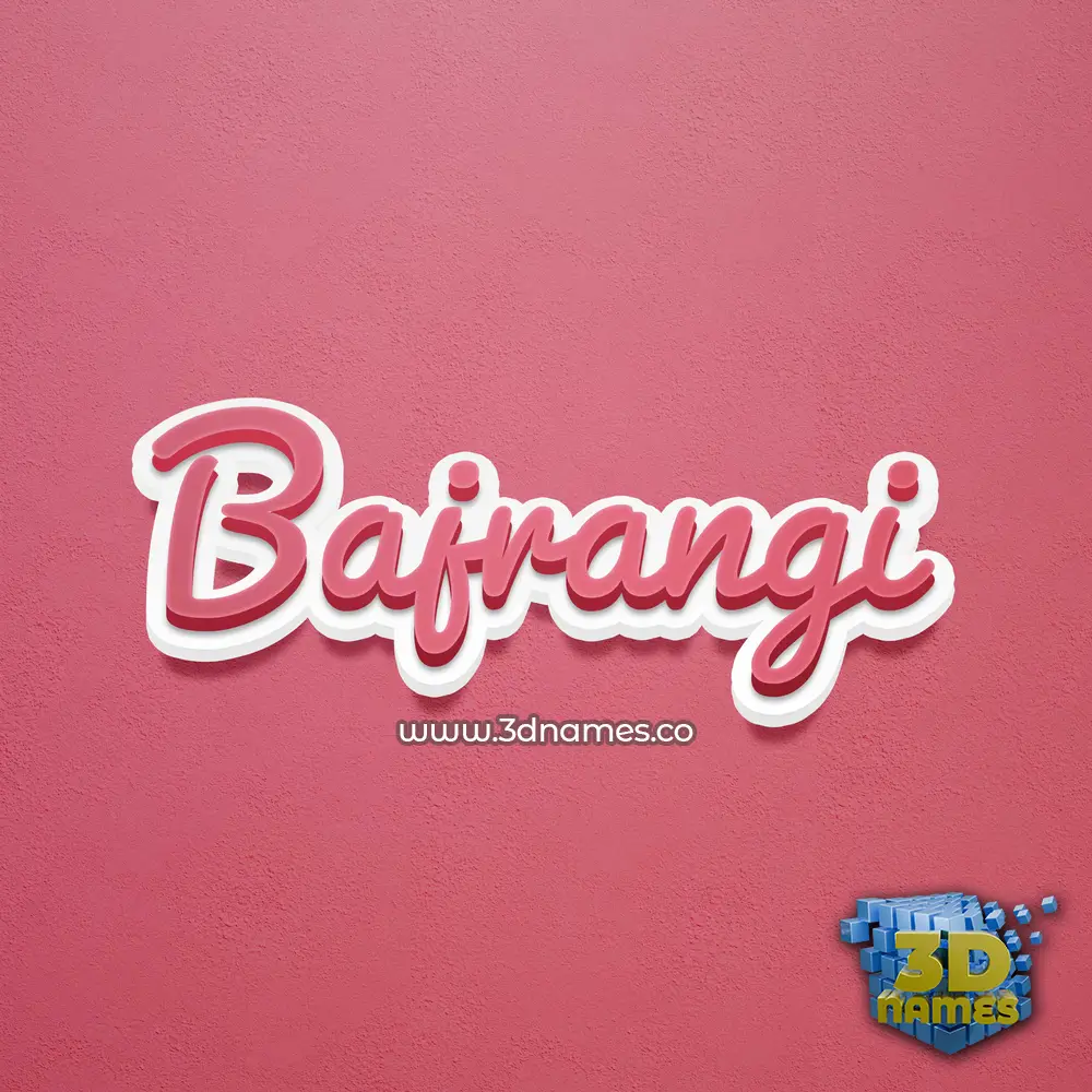 bajrangi in Red Scribble style - 3D name wallpaper