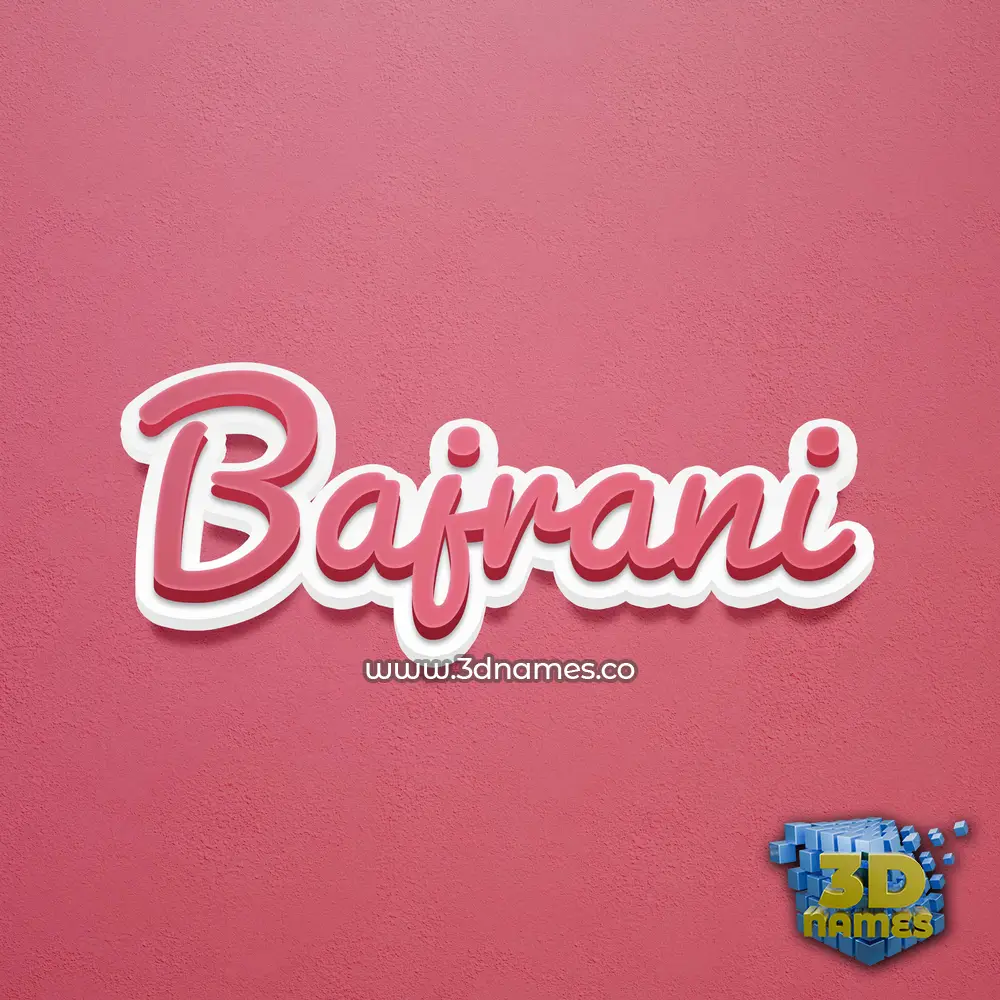 bajrani in Red Scribble style - 3D name wallpaper