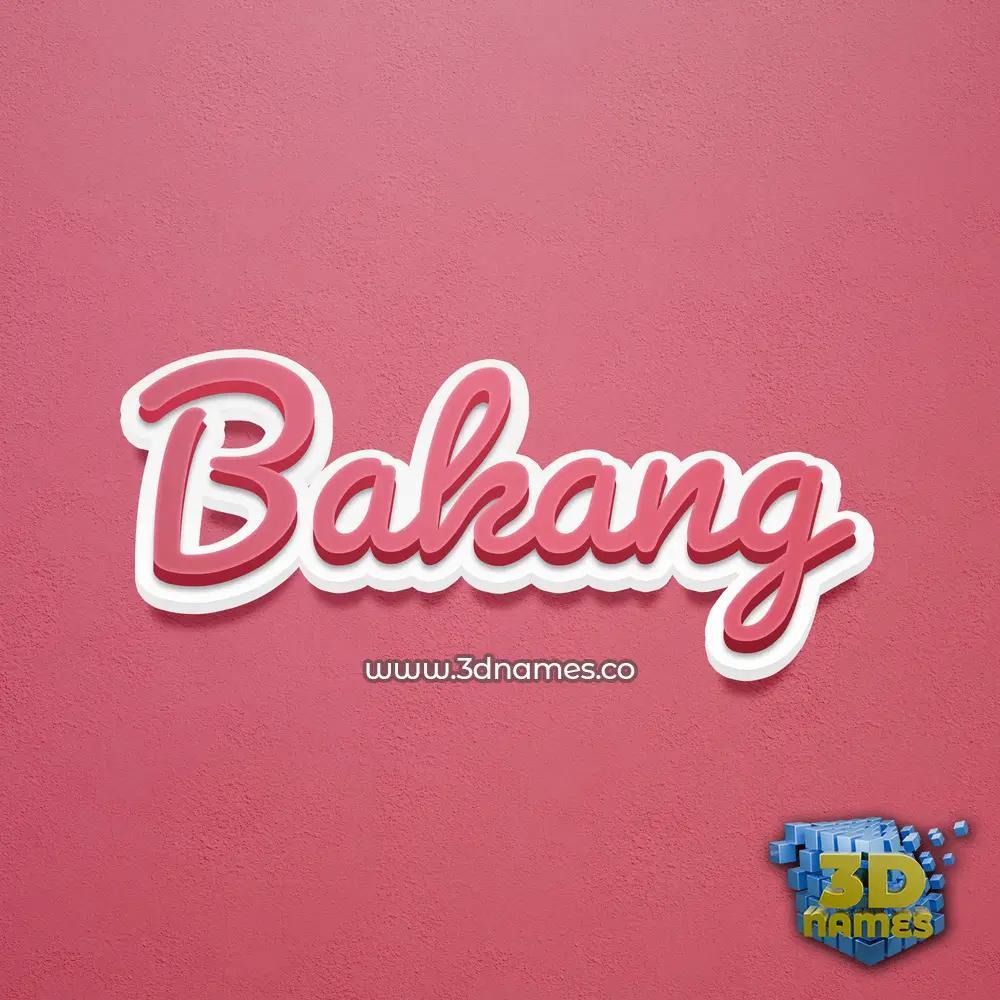 bakang in Red Scribble style - 3D name wallpaper