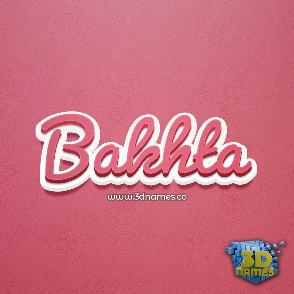 bakhta in Red Scribble style - 3D name wallpaper