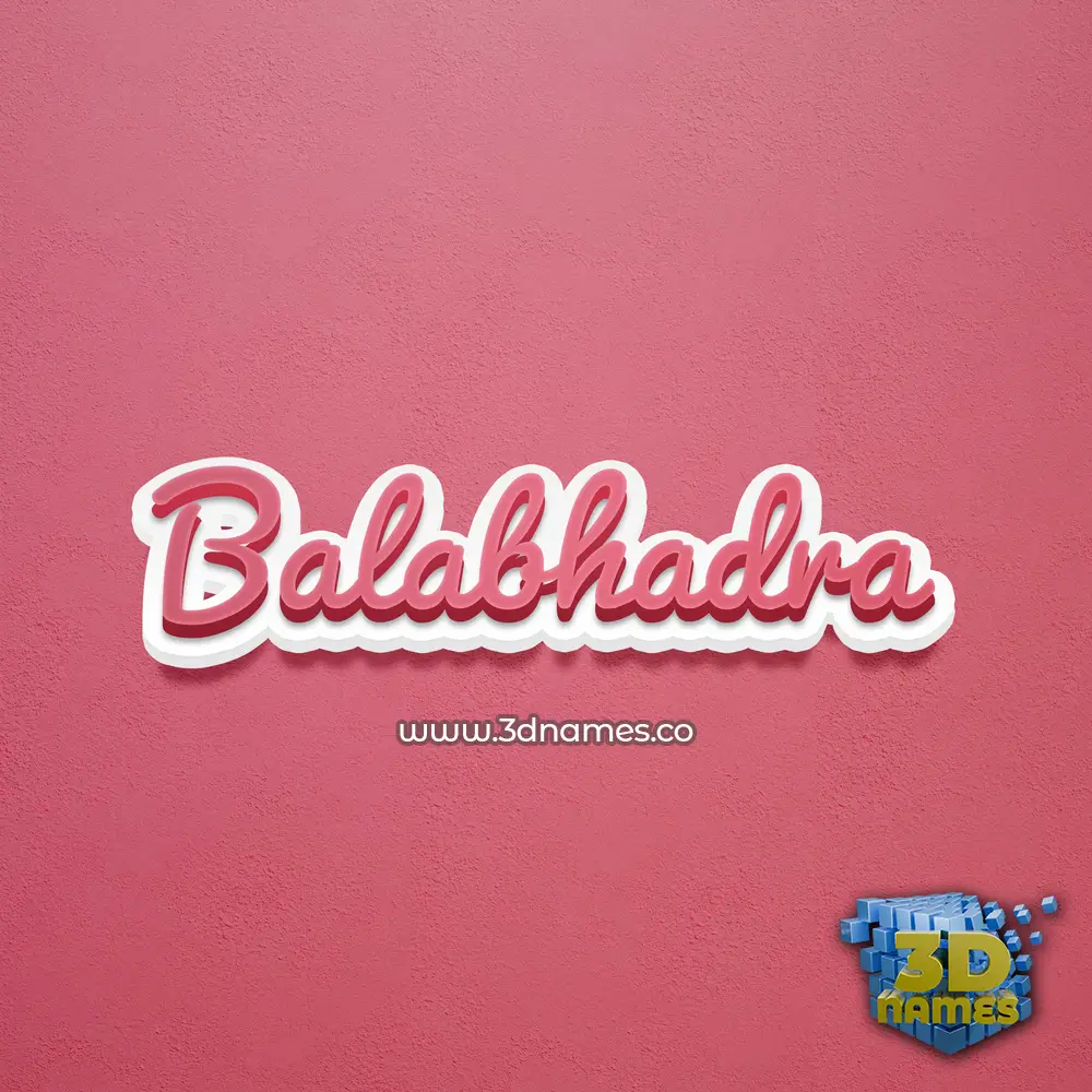 balabhadra in Red Scribble style - 3D name wallpaper