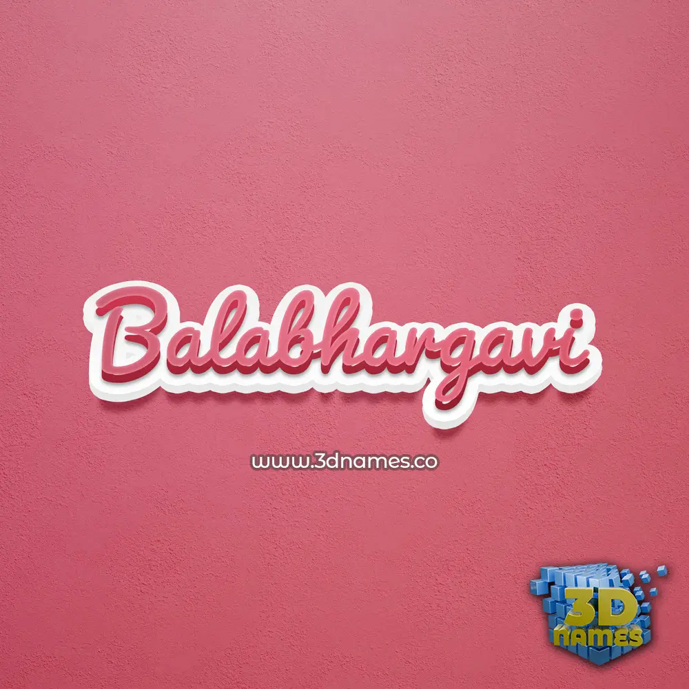 balabhargavi in Red Scribble style - 3D name wallpaper
