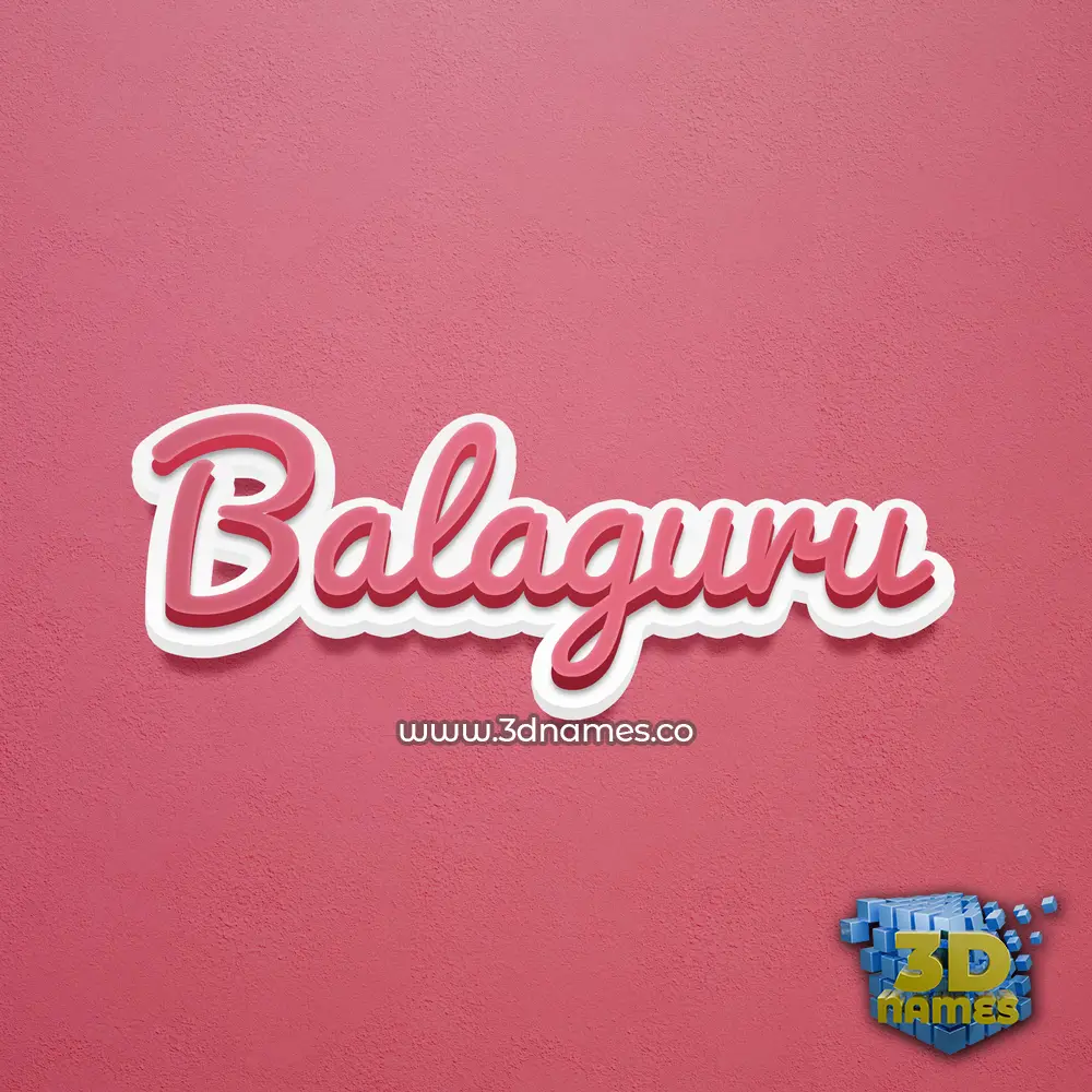 balaguru in Red Scribble style - 3D name wallpaper