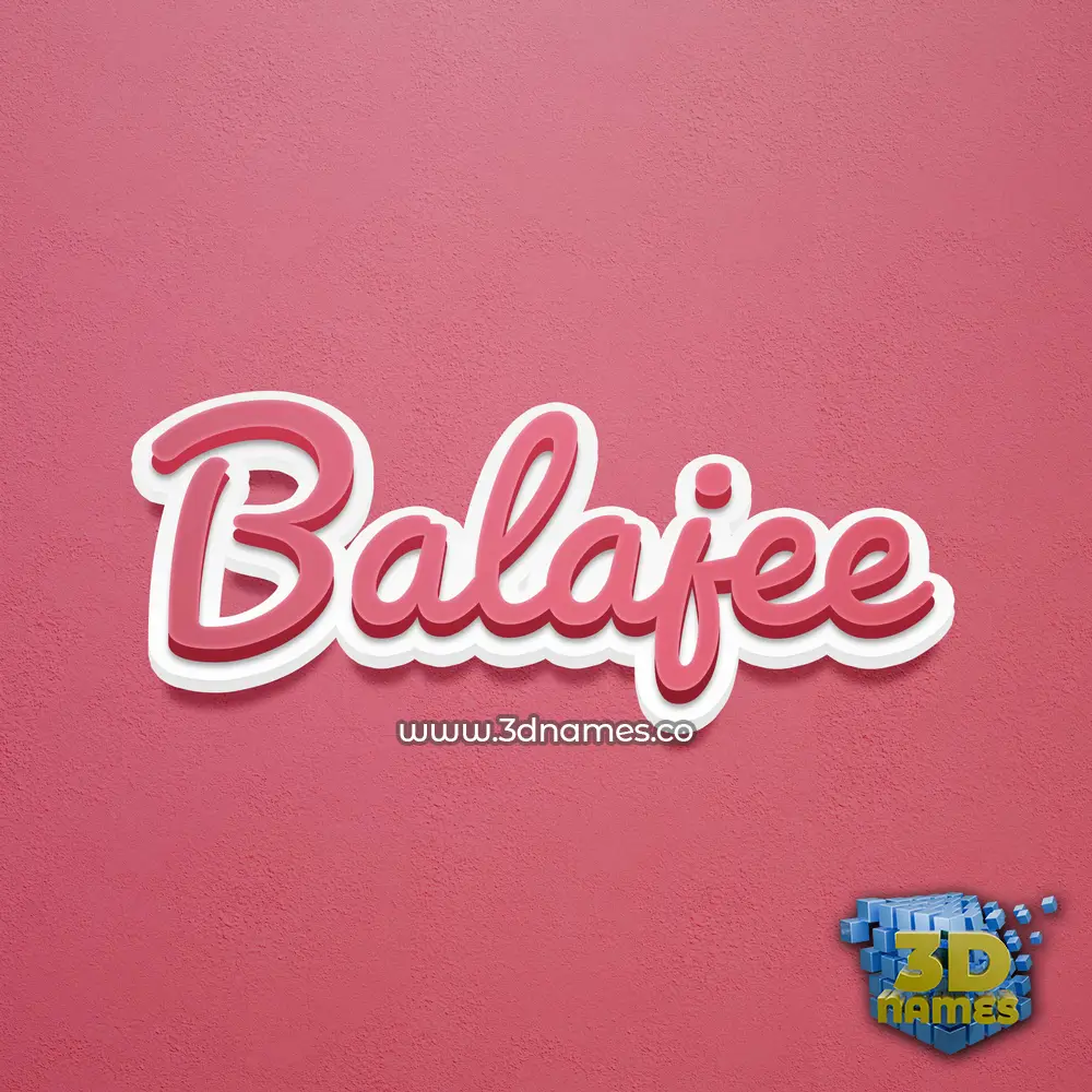 balajee in Red Scribble style - 3D name wallpaper