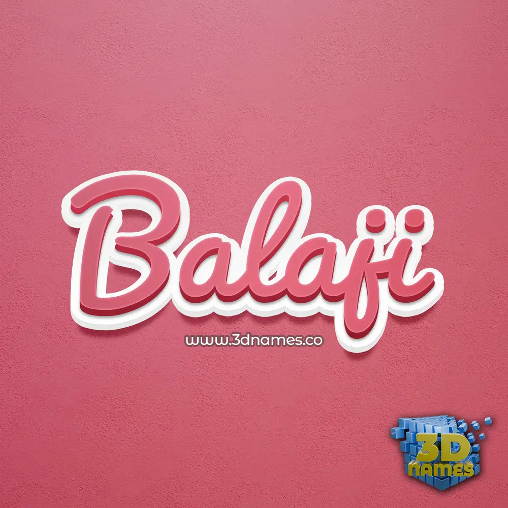 balaji in Red Scribble style - 3D name wallpaper