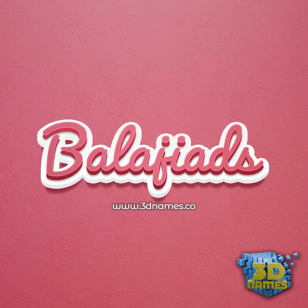 balajiads in Red Scribble style - 3D name wallpaper
