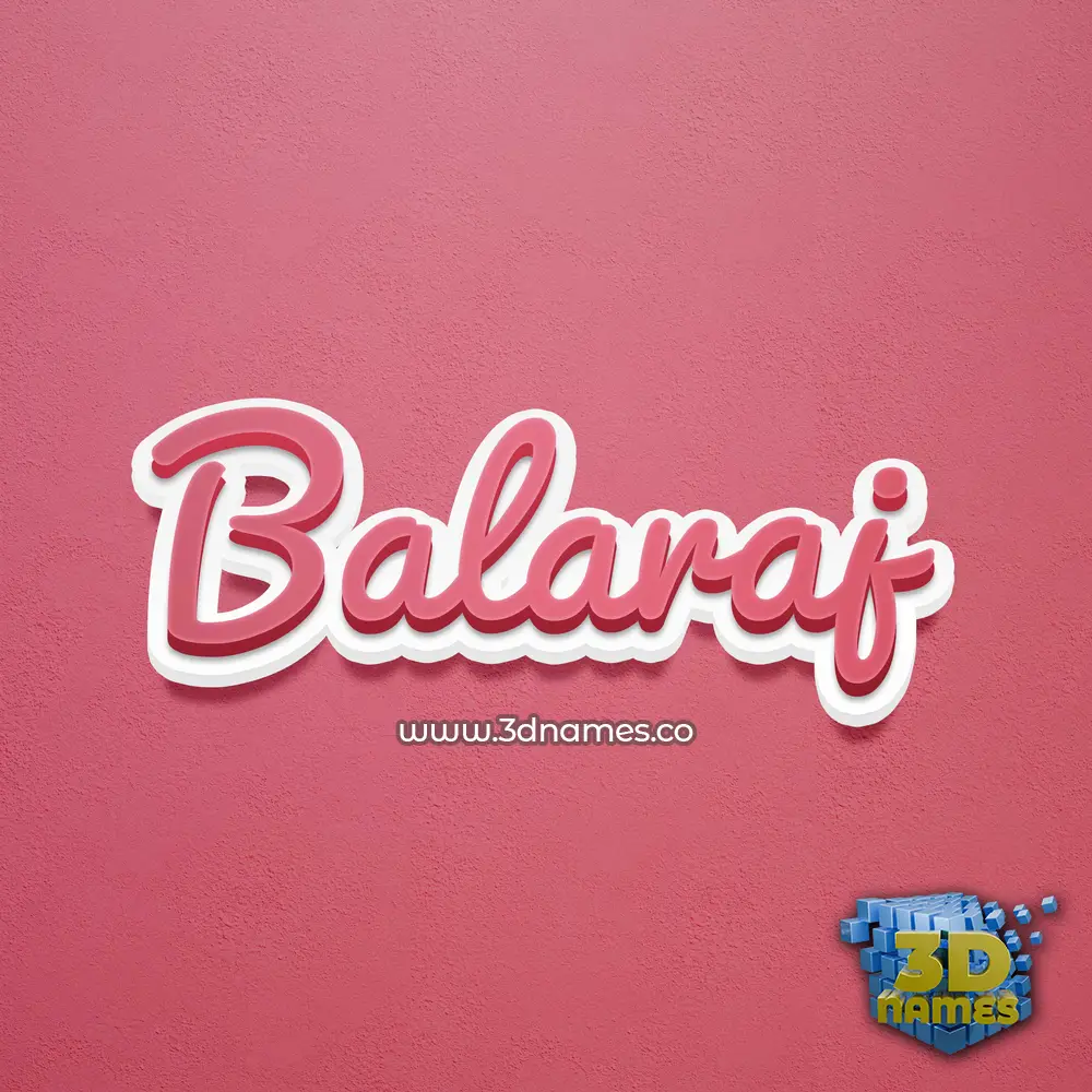 balaraj in Red Scribble style - 3D name wallpaper