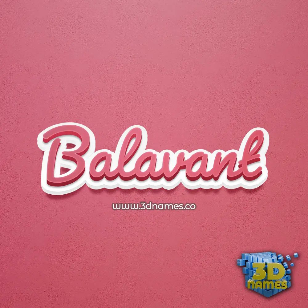 balavant in Red Scribble style - 3D name wallpaper