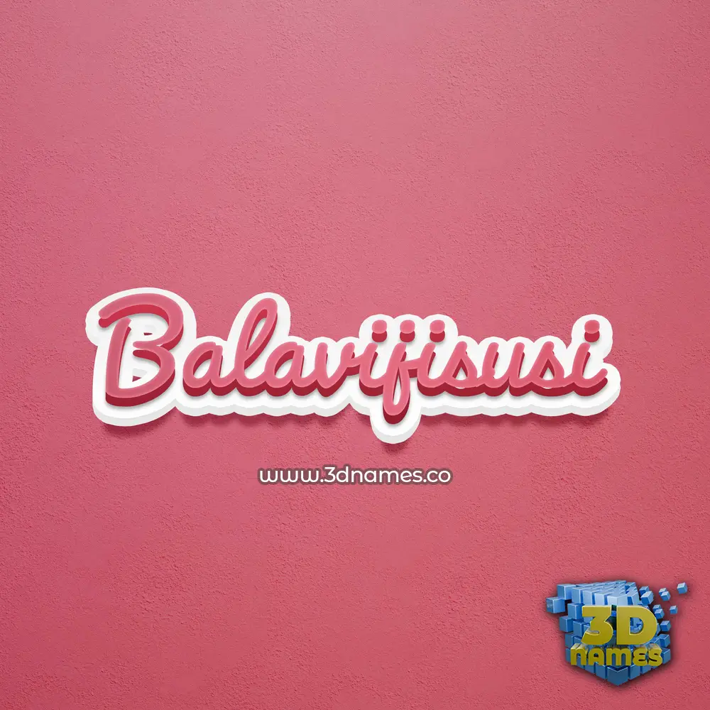 balavijisusi in Red Scribble style - 3D name wallpaper