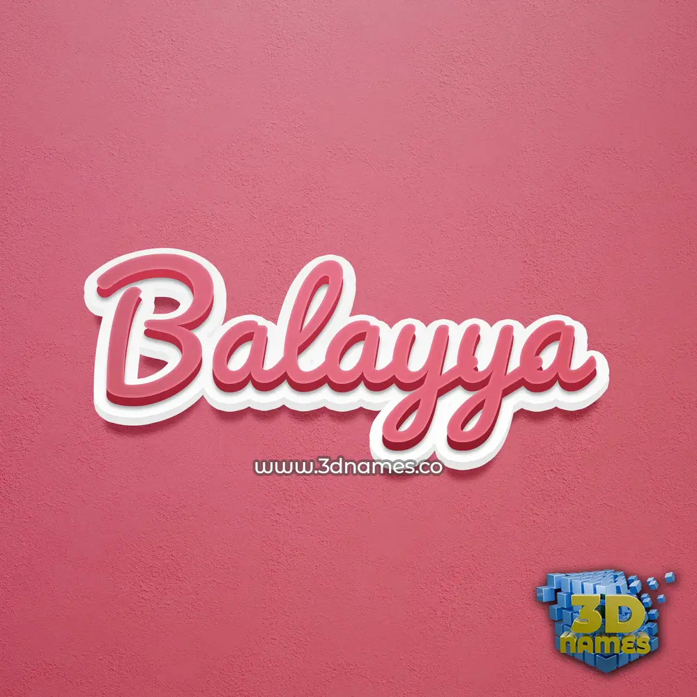 balayya in Red Scribble style - 3D name wallpaper