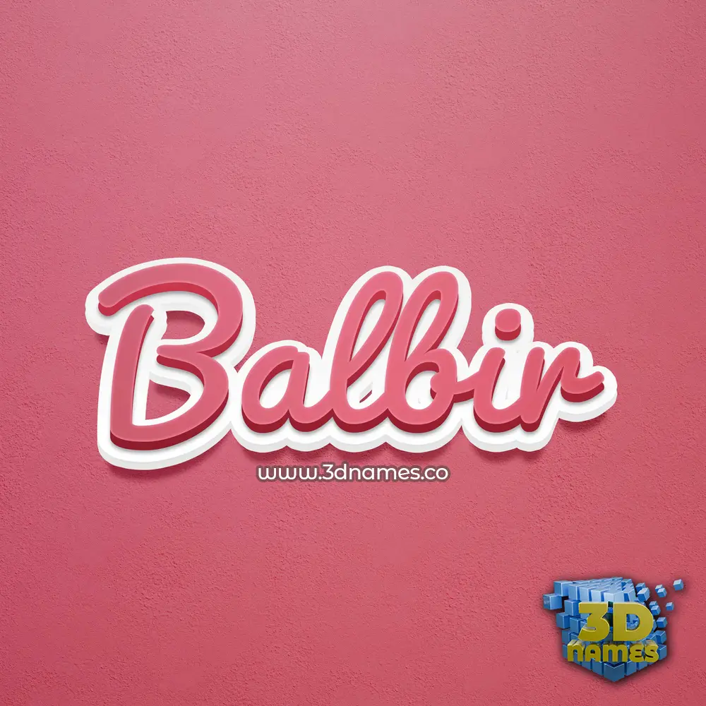 balbir in Red Scribble style - 3D name wallpaper