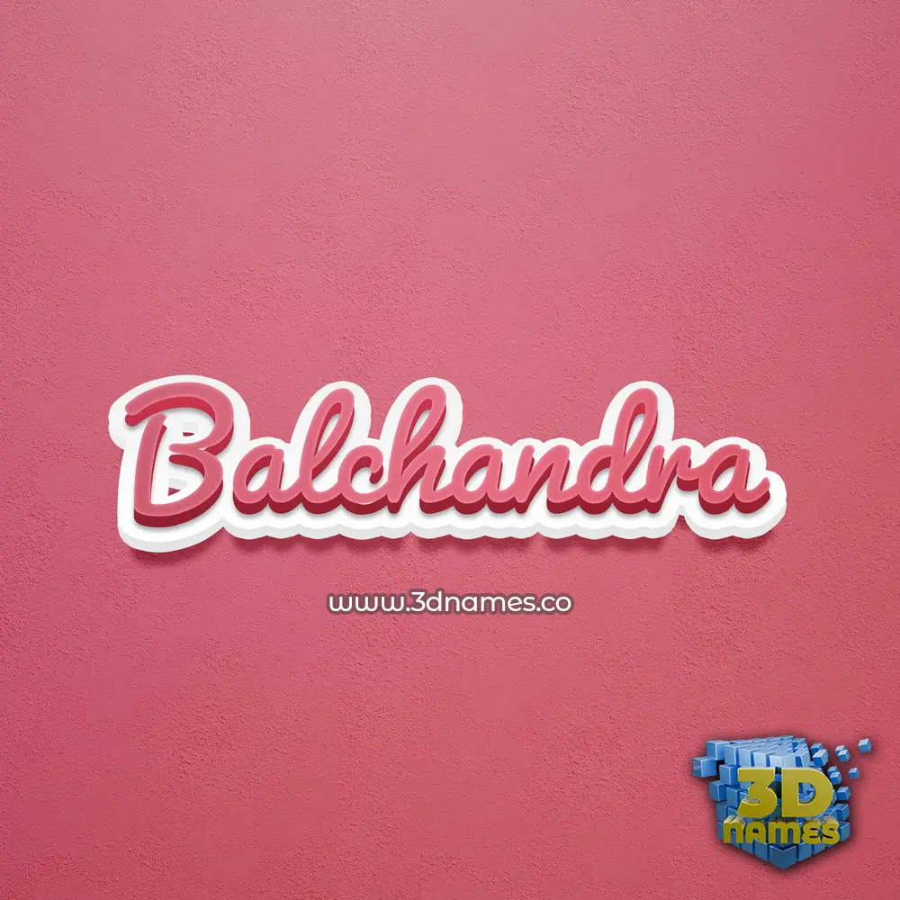balchandra in Red Scribble style - 3D name wallpaper