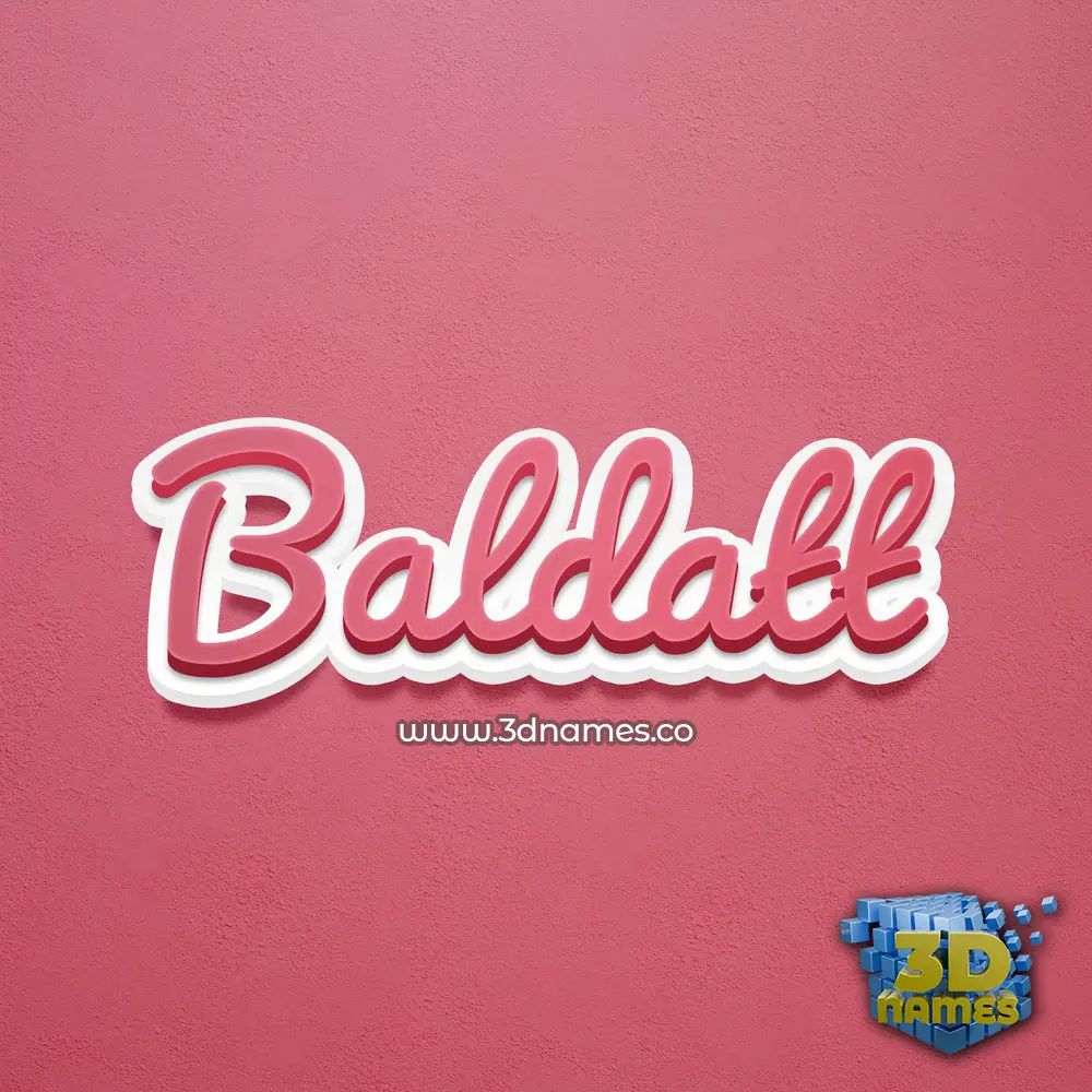 baldatt in Red Scribble style - 3D name wallpaper