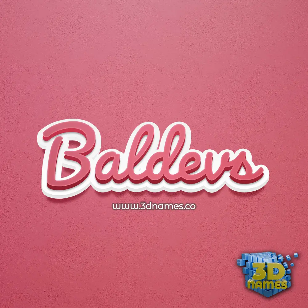 baldevs in Red Scribble style - 3D name wallpaper