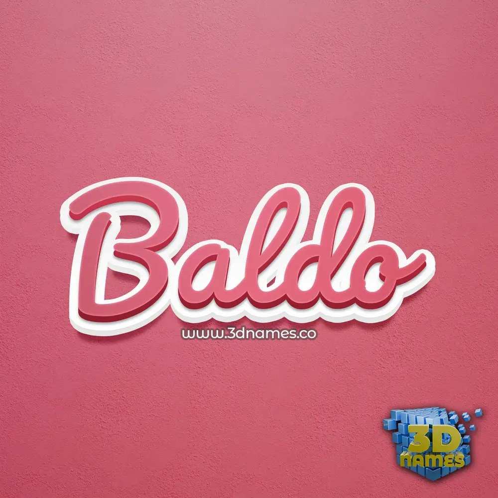 baldo in Red Scribble style - 3D name wallpaper