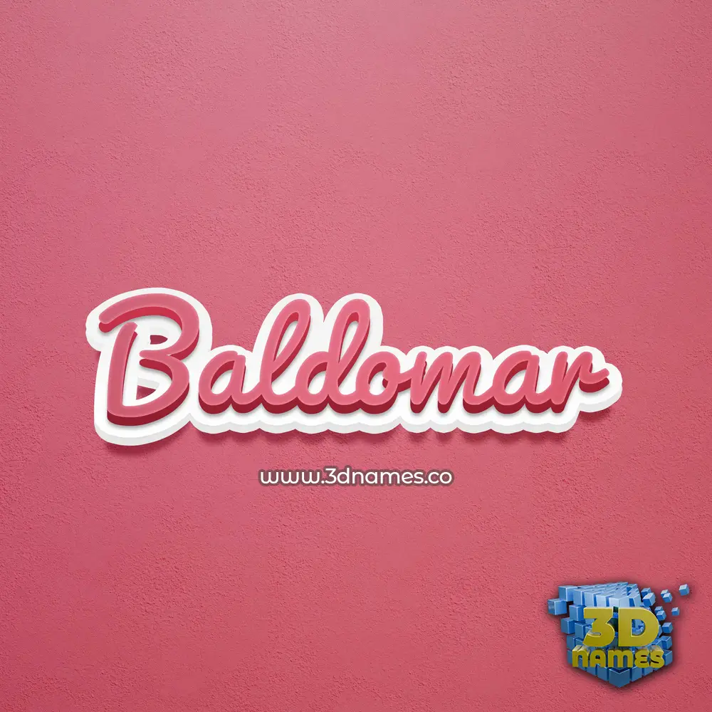 baldomar in Red Scribble style - 3D name wallpaper
