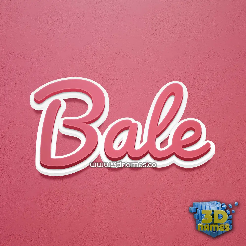 bale in Red Scribble style - 3D name wallpaper