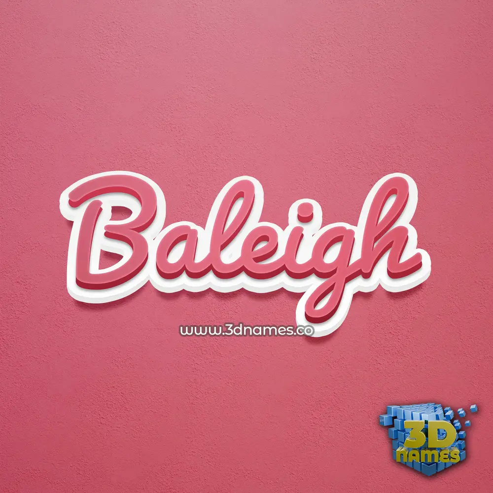 baleigh in Red Scribble style - 3D name wallpaper