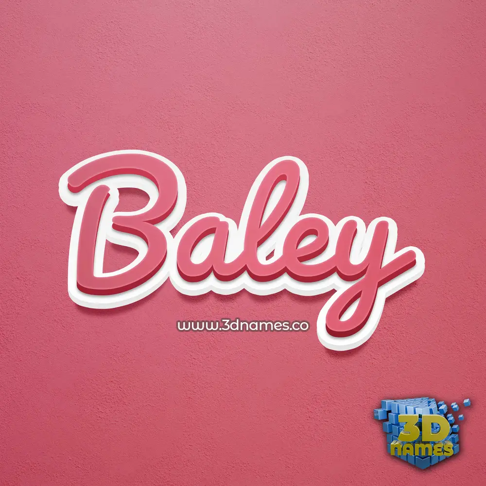 baley in Red Scribble style - 3D name wallpaper