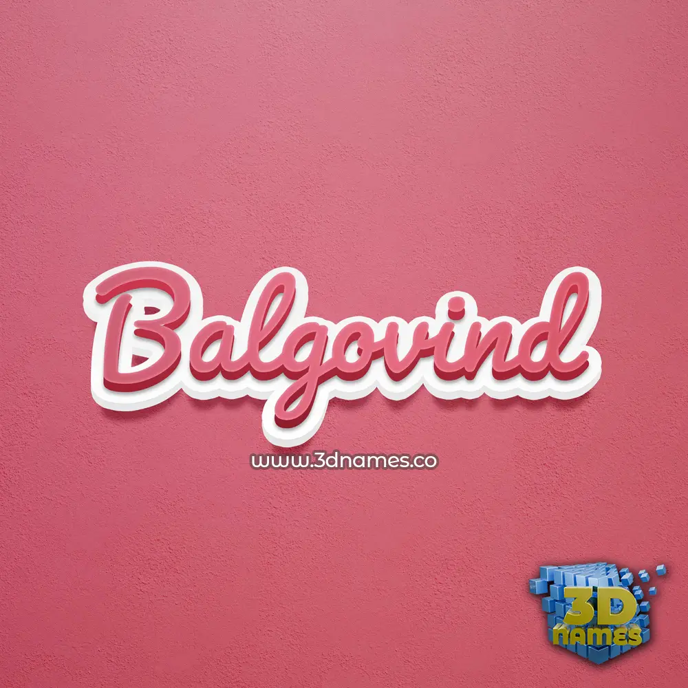 balgovind in Red Scribble style - 3D name wallpaper