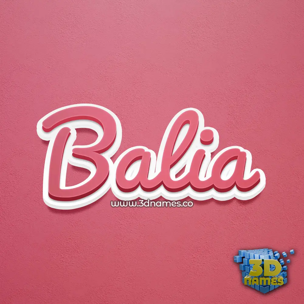 balia in Red Scribble style - 3D name wallpaper