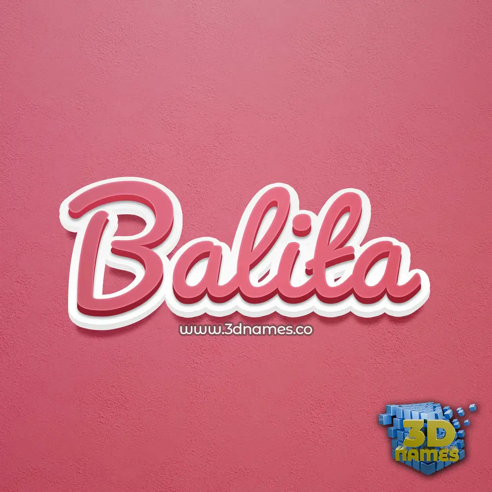 balita in Red Scribble style - 3D name wallpaper
