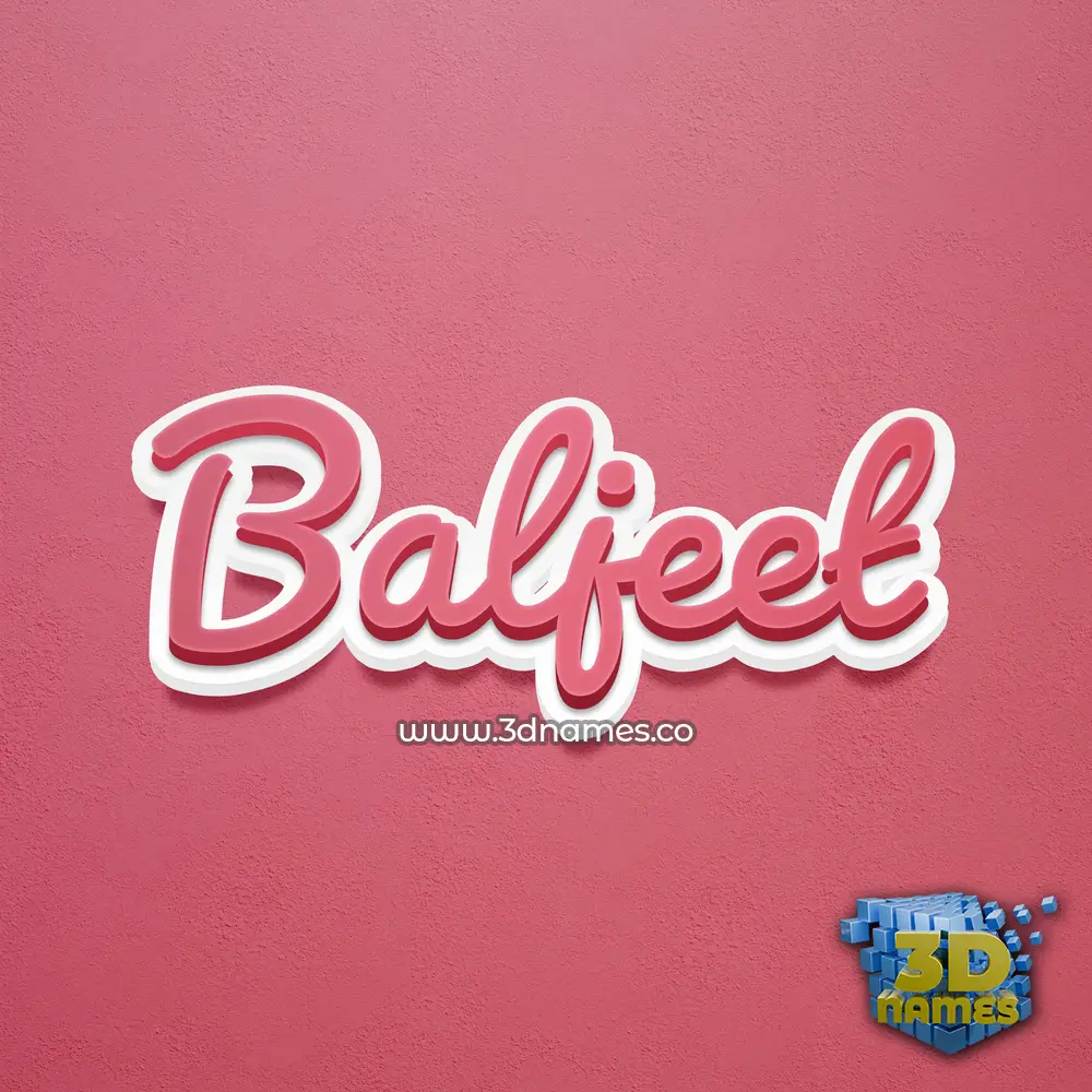 baljeet in Red Scribble style - 3D name wallpaper