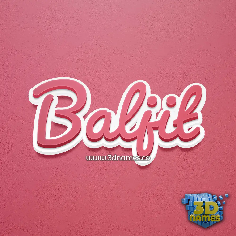 baljit in Red Scribble style - 3D name wallpaper
