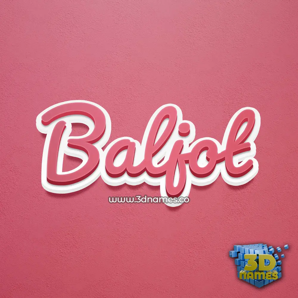 baljot in Red Scribble style - 3D name wallpaper