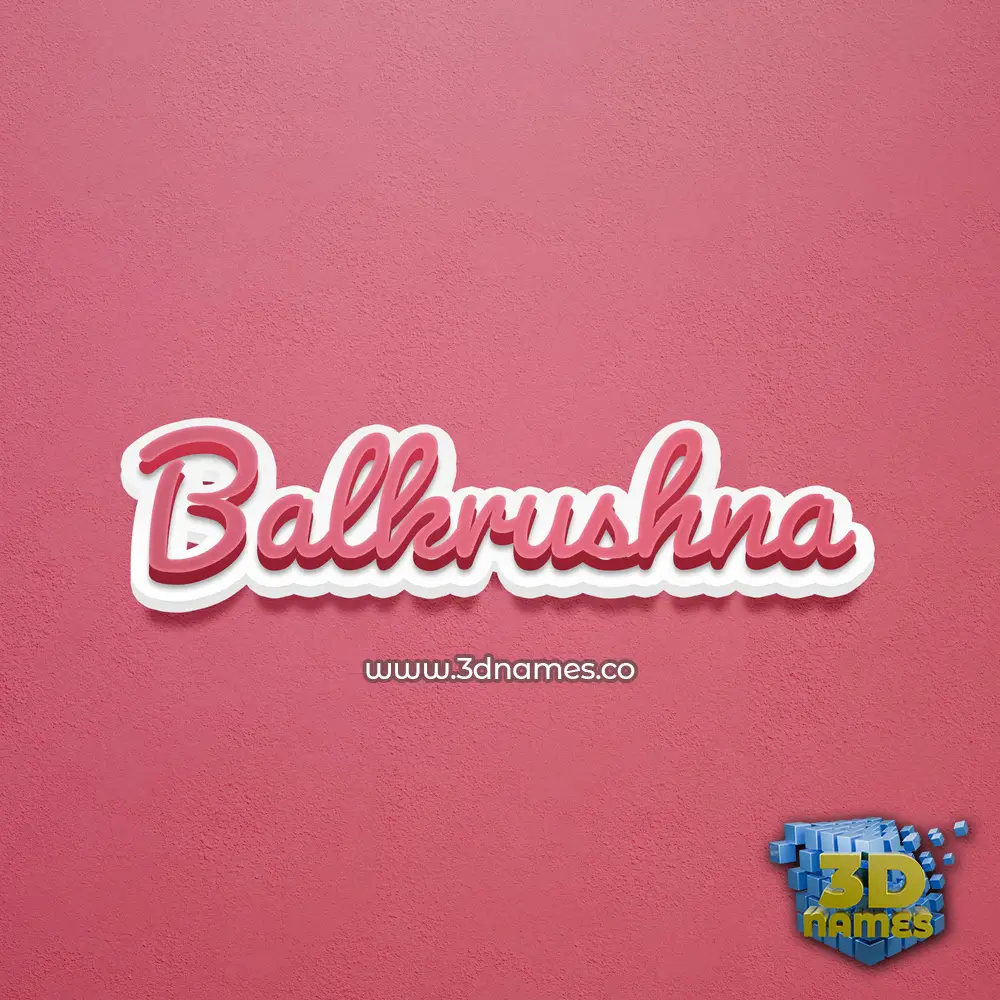 balkrushna in Red Scribble style - 3D name wallpaper
