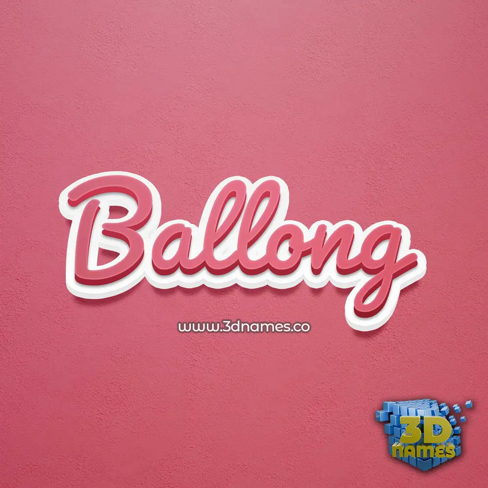 ballong in Red Scribble style - 3D name wallpaper