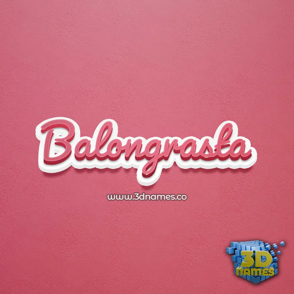 balongrasta in Red Scribble style - 3D name wallpaper