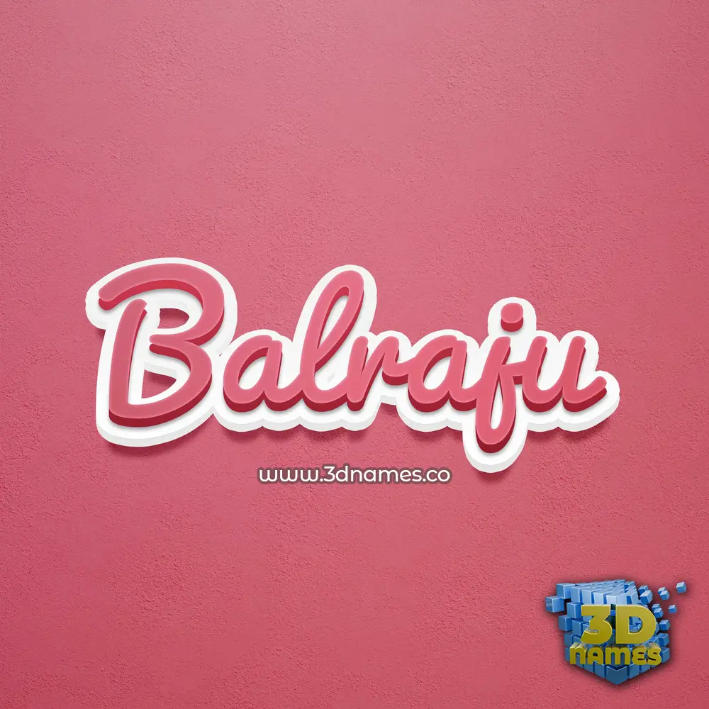 balraju in Red Scribble style - 3D name wallpaper