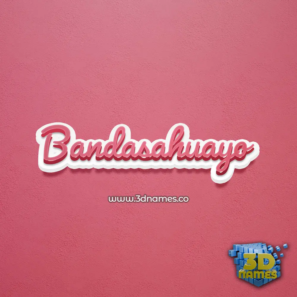 bandasahuayo in Red Scribble style - 3D name wallpaper