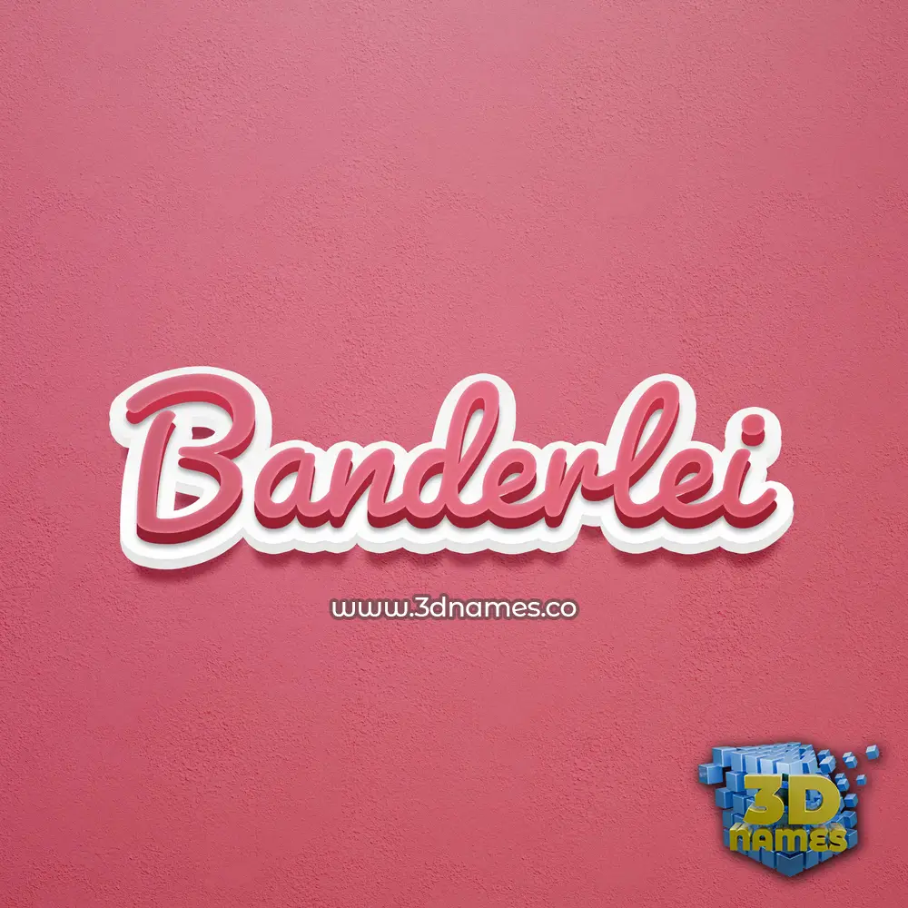 banderlei in Red Scribble style - 3D name wallpaper