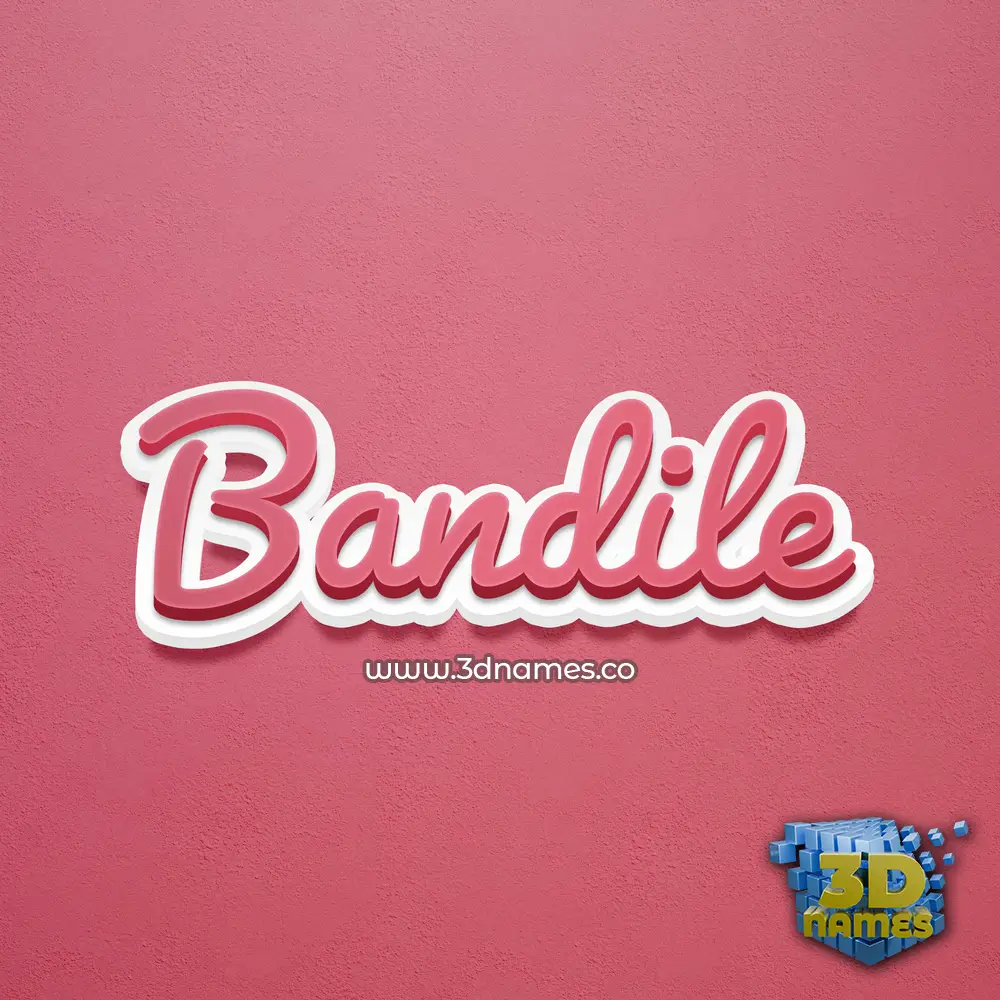 bandile in Red Scribble style - 3D name wallpaper