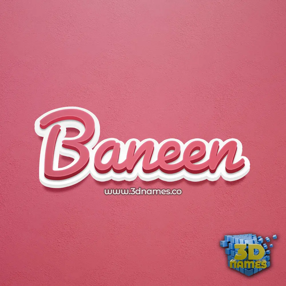 baneen in Red Scribble style - 3D name wallpaper