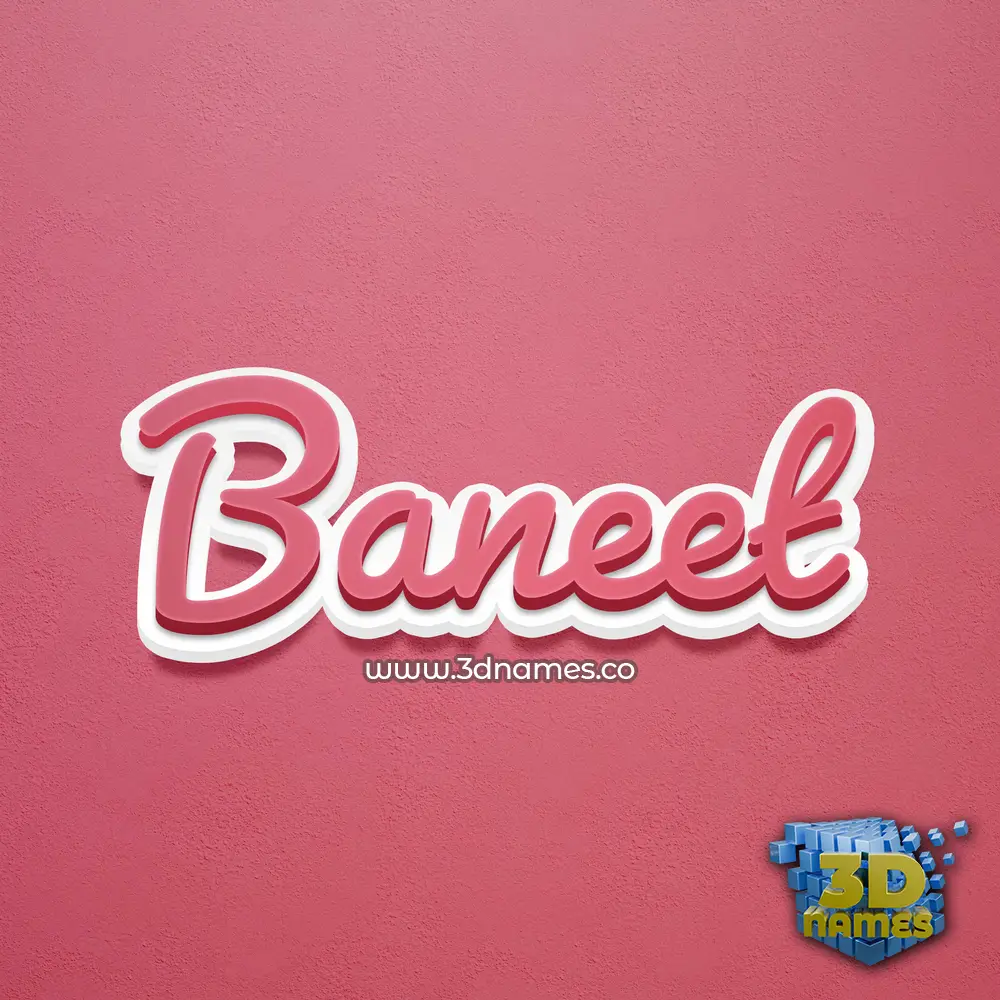 baneet in Red Scribble style - 3D name wallpaper
